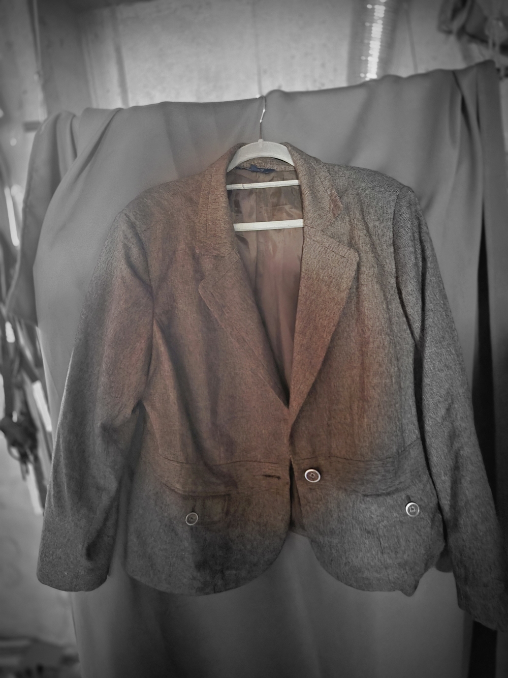 Encore Women's Gray Blazer Jacket - Classic Tailored Style